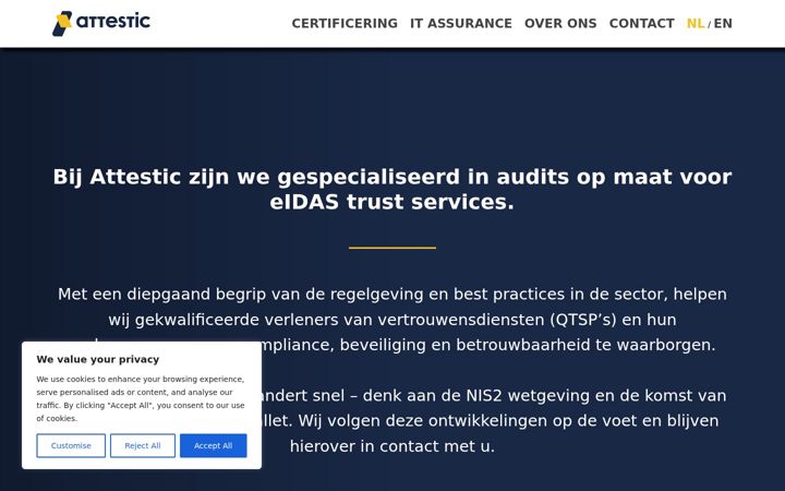 Screenshot of attestic.eu