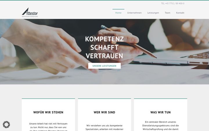 Screenshot of attestor.at