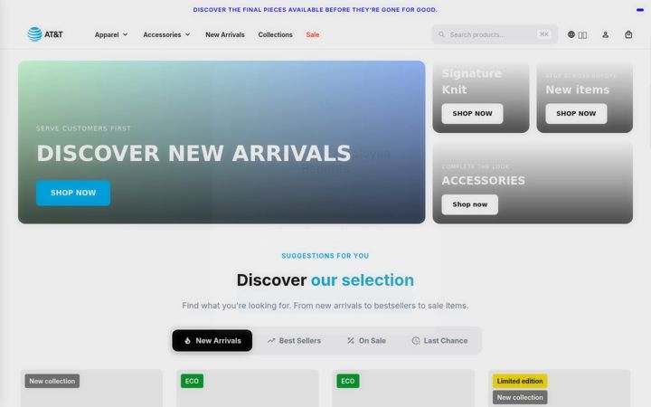Screenshot of atteustore.com