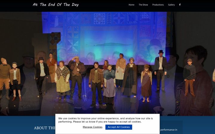 Screenshot of attheendofthedaythemusical.com