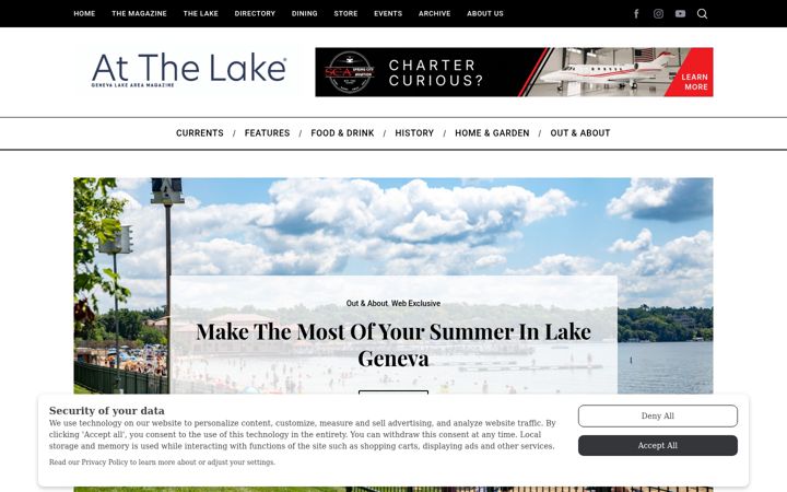 Kuvakaappaus sivustosta atthelakemagazine.com