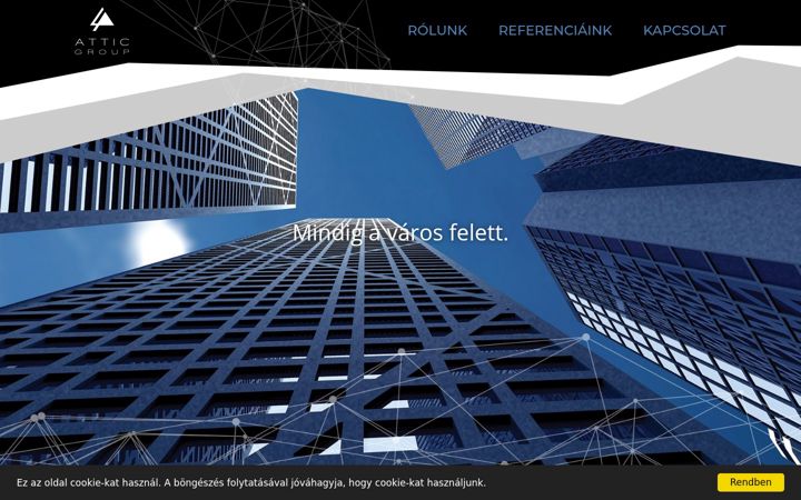 Screenshot stránky atticgroup.hu
