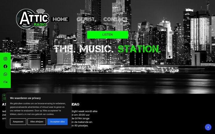 Screenshot of atticradio.nl