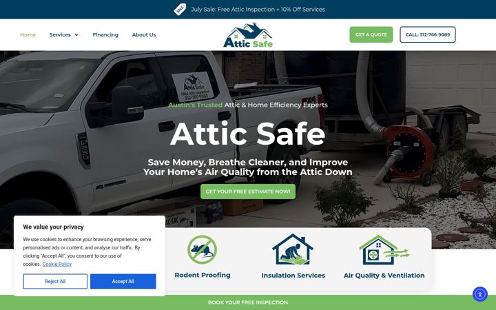 Screenshot of atticsafe.com