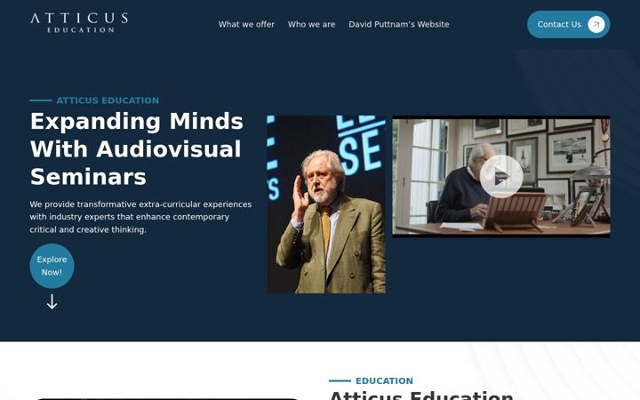 Screenshot of atticusedu.com