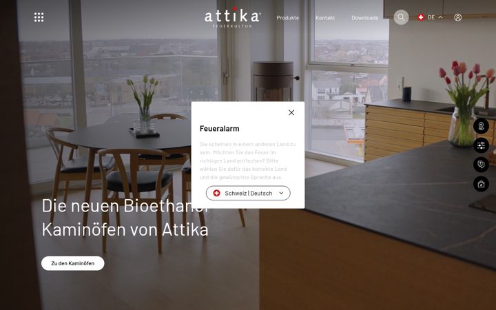 Screenshot von attika.ch