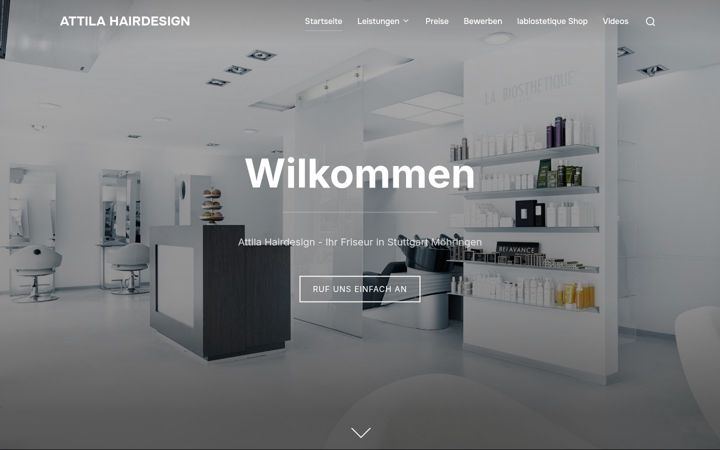 Screenshot of attila-hairdesign.com
