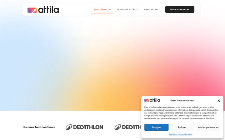 Screenshot of attilaconsulting.fr