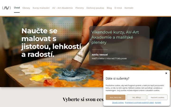 Screenshot of attilavencel.cz