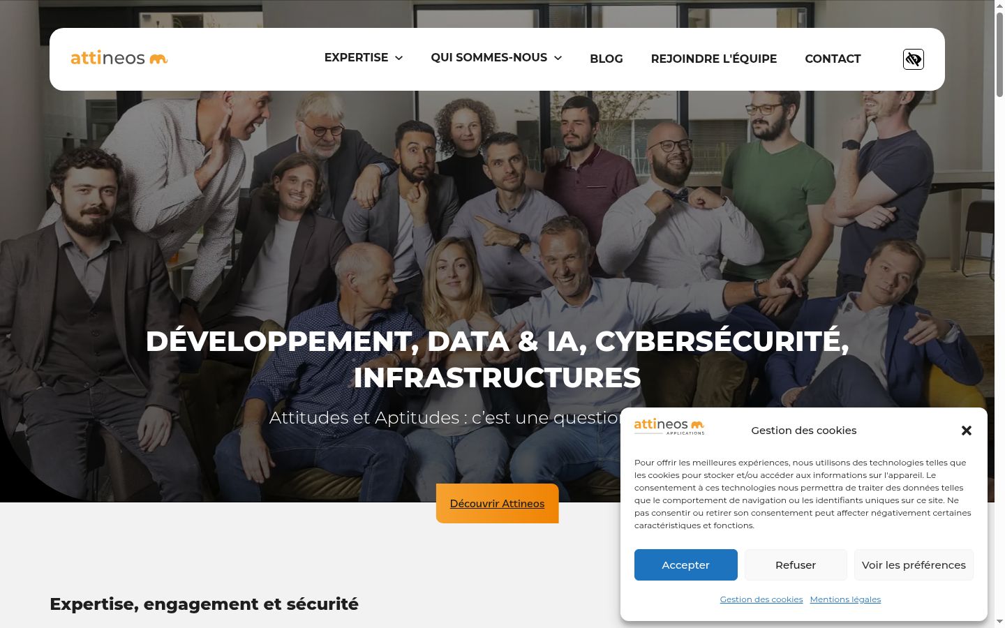 Captura de ecrã do banner de consentimento apresentado antes de qualquer interação