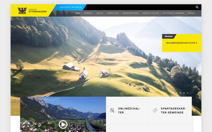 Captura de pantalla de attinghausen.ch