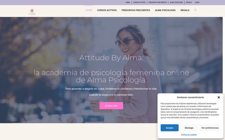 Screenshot of attitudebyalma.com