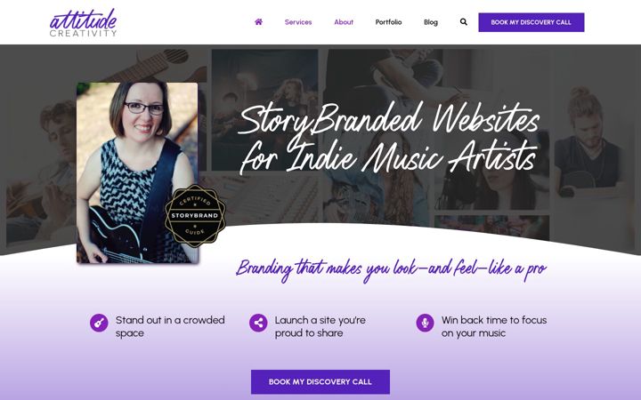 Screenshot von attitudecreativity.com