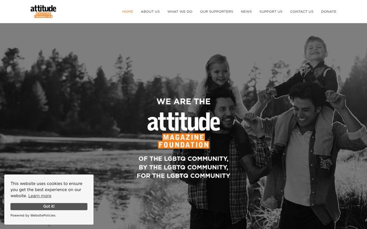Screenshot of attitudemagazinefoundation.com