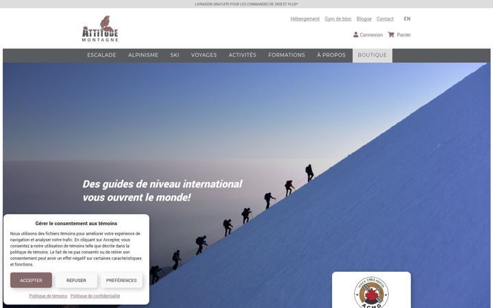Screenshot of attitudemontagne.com
