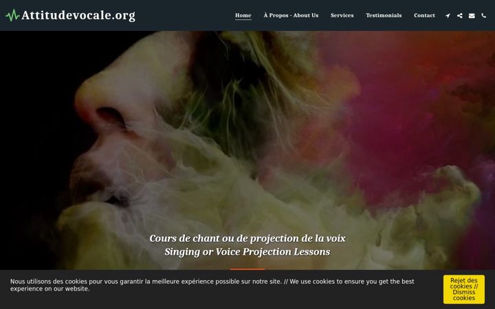 Screenshot of attitudevocale.org