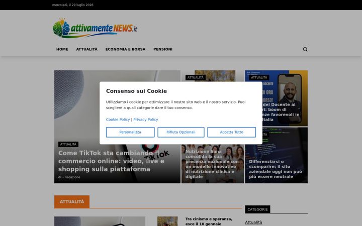 Screenshot of attivamentenews.it