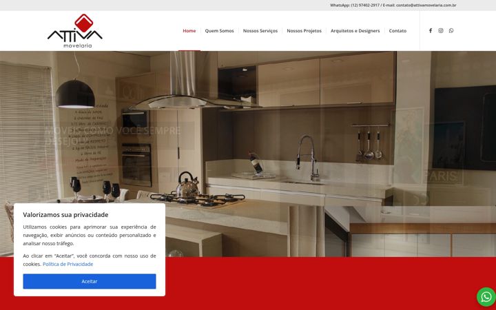 Screenshot of attivamovelaria.com.br
