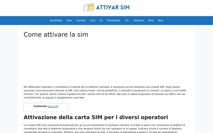 Screenshot von attivaresim.com