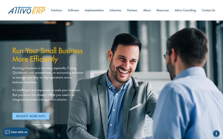 Screenshot of attivoerp.com