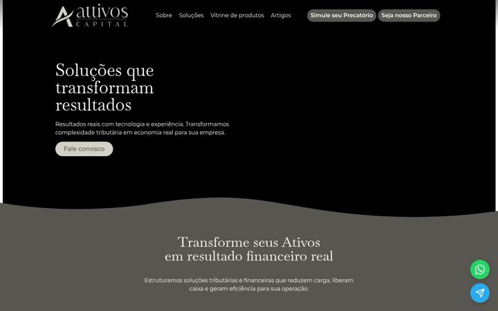 Ekrano kopija attivos.com.br