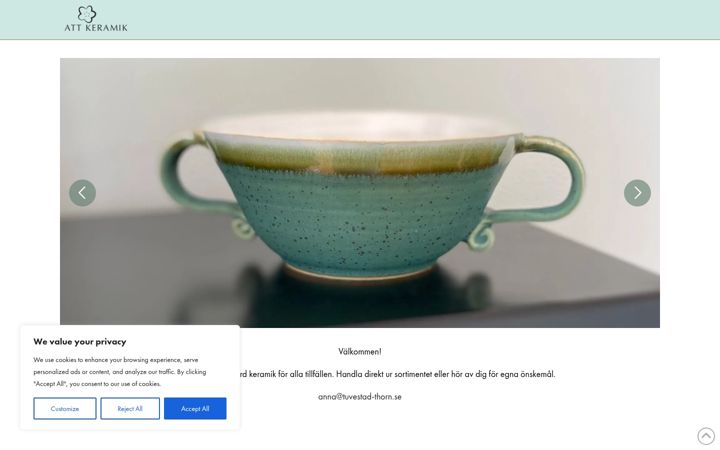Screenshot of attkeramik.se