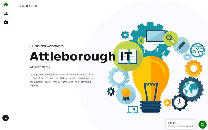 Screenshot of attleboroughit.co.uk