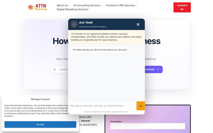 Screenshot of attn.marketing