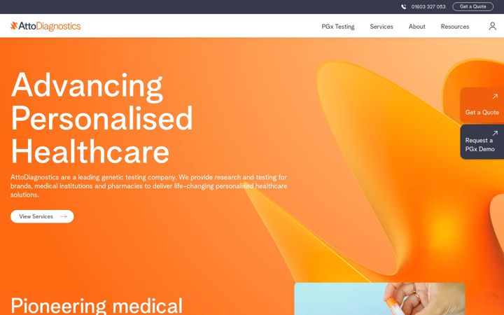 Screenshot of attodiagnostics.com