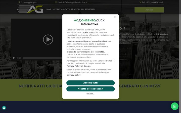 Screenshot of attogiudiziarionline.it