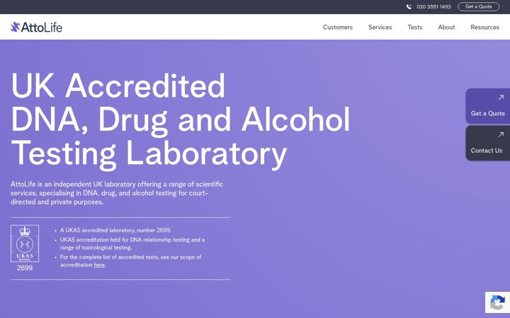 Screenshot of attolife.co.uk