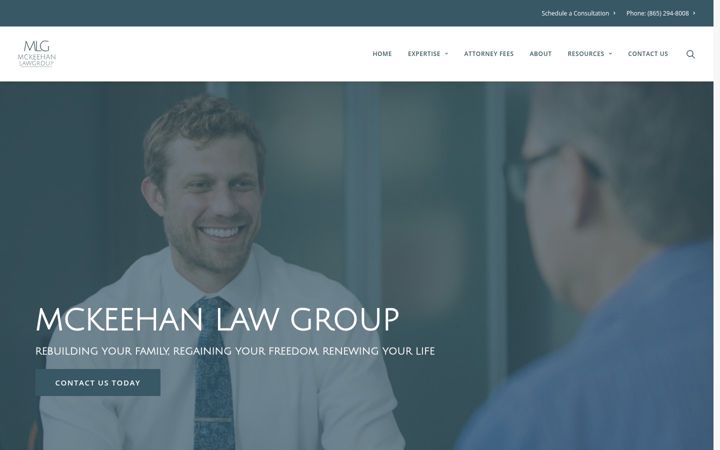 Screenshot of attorney-knoxville.com