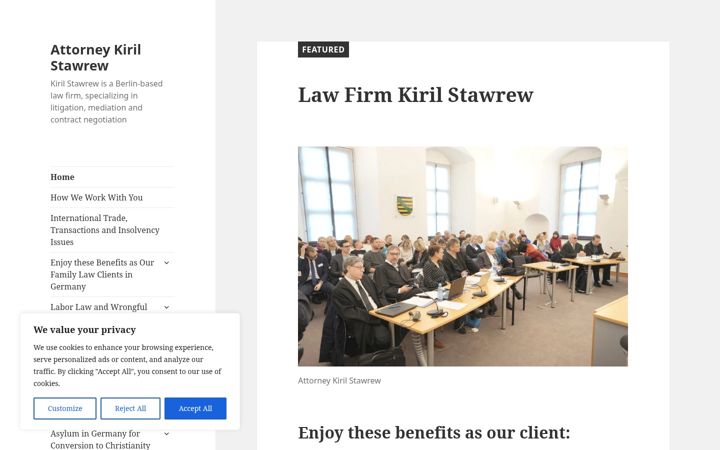 Screenshot of attorney-stawrew.eu
