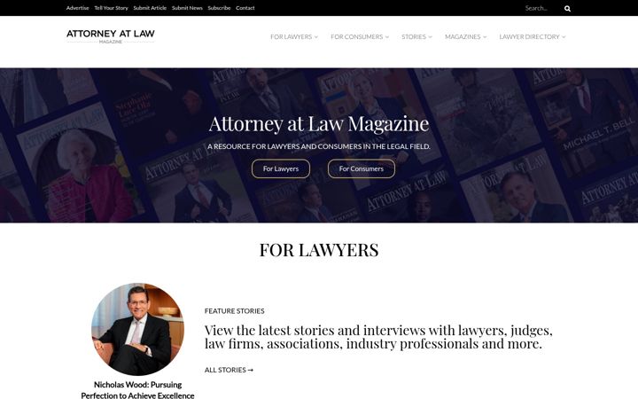 Screenshot of attorneyatlawmagazine.com