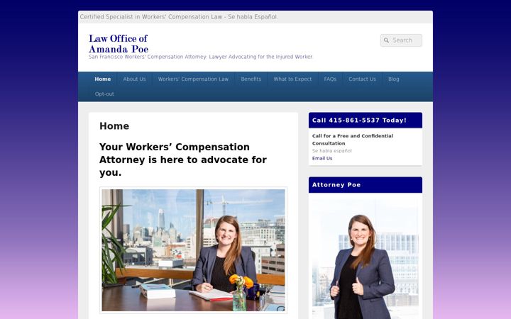 Screenshot of attorneypoe.com