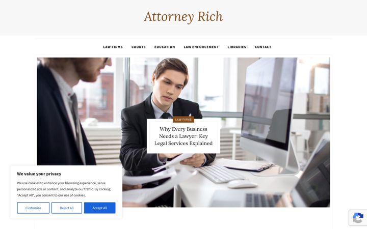 Screenshot stránky attorneyrich.com