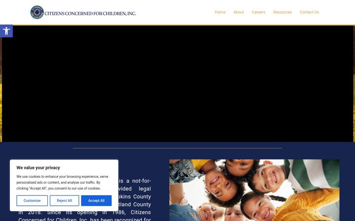 Screenshot of attorneysforchildren.org
