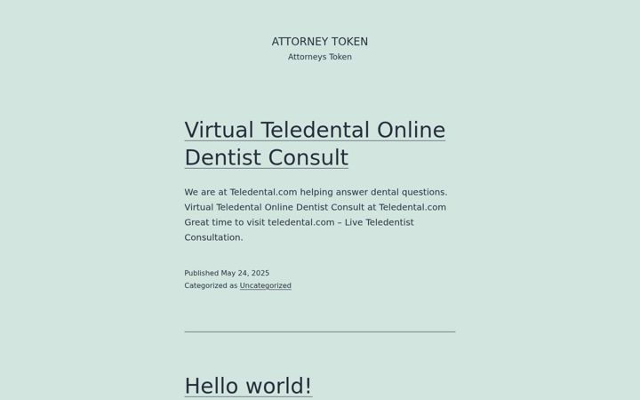 Screenshot of attorneytoken.com