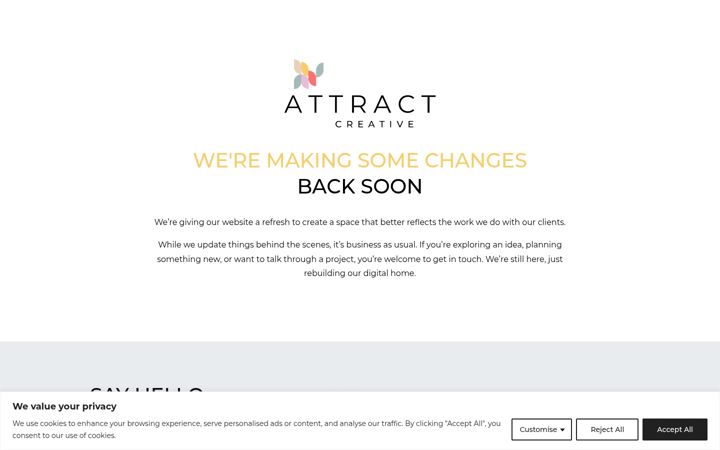 Screenshot of attract-creative.com