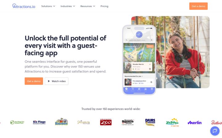 Screenshot of attractions.io