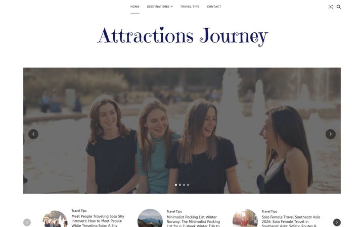 Screenshot of attractionsjourney.com