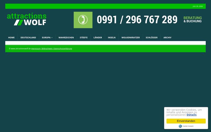 Screenshot of attractionswolf.de