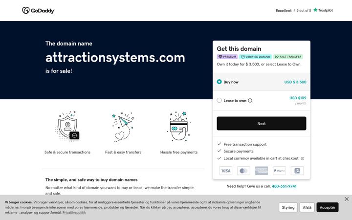 Screenshot of attractionsystems.com