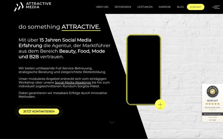 Screenshot of attractivemedia.de