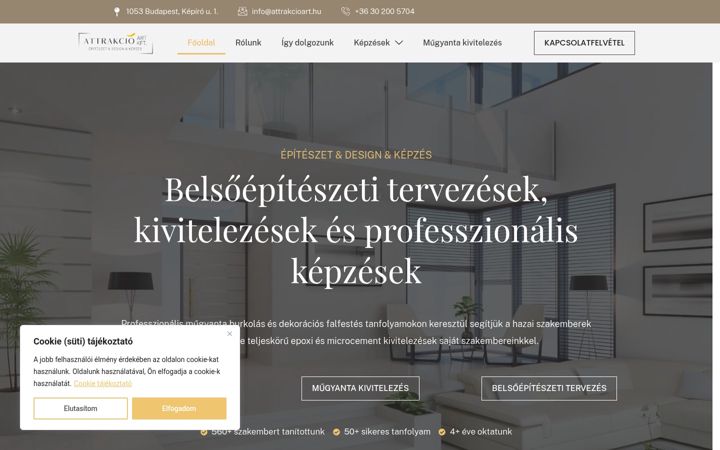 Screenshot of attrakcioart.hu
