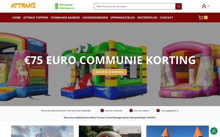 Zrzut ekranu attraxi.be