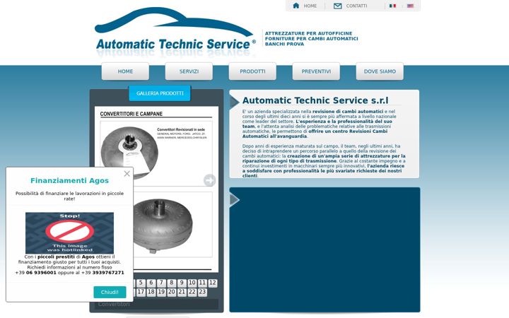 Skjermbilde av attrezzaturecambioautomatico.it