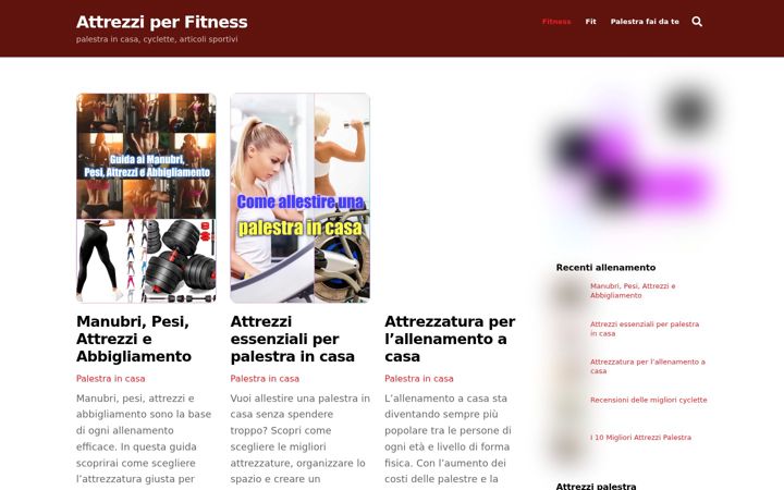 Screenshot of attrezzifitness.org