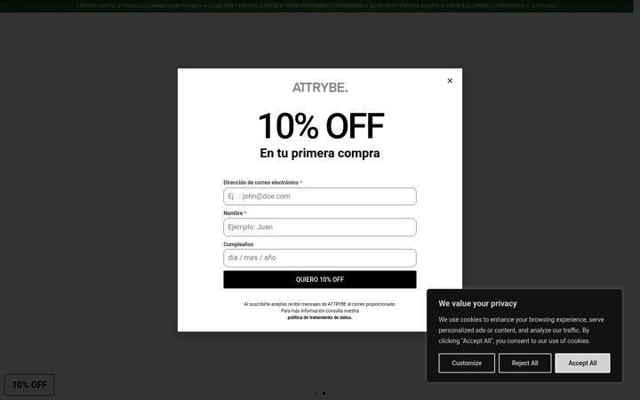 Screenshot of attrybe.com