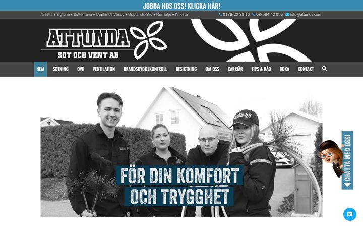 Screenshot of attunda.com